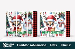Christmas tumbler PNG | Christmas deer tumbler Product Image 1