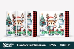 Christmas tumbler PNG | Christmas deer tumbler Product Image 1