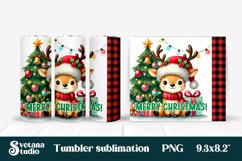 Christmas tumbler PNG | Christmas deer tumbler Product Image 1