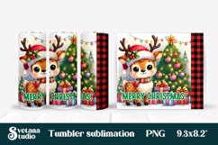 Christmas tumbler PNG | Christmas deer tumbler Product Image 1
