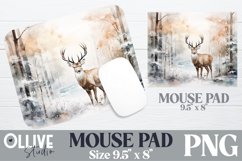 Deer Winter Mouse Pad Sublimation PNG Product Image 1