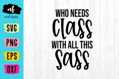Sass Vs Class SVG Cut File Product Image 1