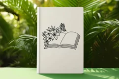 Floral Book Svg, Book With Flower and Butterfly Svg Product Image 7