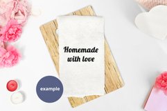 White Kitchen Towel Mockup Valentine's Day PSD, JPG Product Image 3