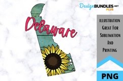 Sublimation Sunflower State - Delaware State - Sunflower Product Image 1