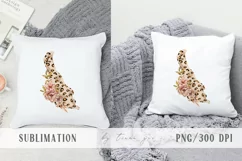Floral Delaware state map sublimation / clipart- png file Product Image 4