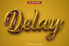 Delay 3D editable text effect Product Image 1