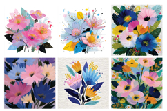 Delicate Blooms Digital Paper Vol.1, 40 PNG &amp; JPEG Product Image 4