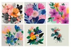 Delicate Blooms Digital Paper Vol.1, 40 PNG &amp; JPEG Product Image 7