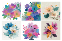 Delicate Blooms Digital Paper Vol.2, 40 PNG &amp; JPEG Product Image 3