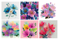 Delicate Blooms Digital Paper Vol.2, 40 PNG &amp; JPEG Product Image 4