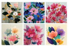 Delicate Blooms Digital Paper Vol.2, 40 PNG &amp; JPEG Product Image 7