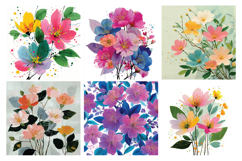 Delicate Blooms Digital Paper Vol.3, 40 PNG &amp; JPEG Product Image 2