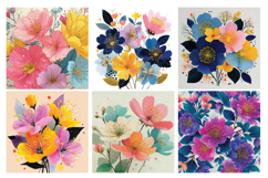 Delicate Blooms Digital Paper Vol.3, 40 PNG &amp; JPEG Product Image 5