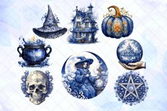 Delft Blue Witch Watercolor Sublimation Product Image 2