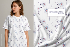 Delicate Floral Watercolor Seamless Pattern Product Image 1