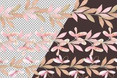 Pink seamless borders | Floral garlands clipart PNG Product Image 2