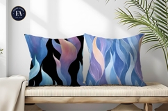 Fire-Wave Blend Hand-Painted Watercolor Digital Paper Product Image 2