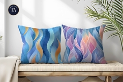 Watercolor Fire and Wave Blend Seamless Design Digital Paper Product Image 2