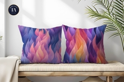 Watercolor Fire and Wave Blend Seamless Design Digital Paper Product Image 2