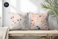 Hand-Painted Pastel Wildflower Seamless Digital Paper Product Image 2