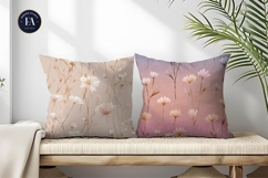 Pastel Wildflowers Watercolor Seamless Digital Paper Product Image 2