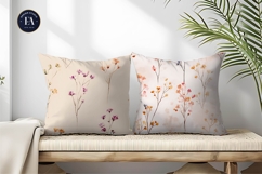 Wildflowers in Pastel Shades Watercolor Design Digital Paper Product Image 2