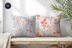 Wildflowers in Pastel Shades Watercolor Design Digital Paper Product Image 2