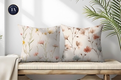 Hand-Painted Pastel Wildflower Seamless Digital Paper Product Image 2