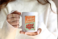 Delicious Grilled Sausage Vintage Sign PNG Product Image 2