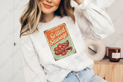 Delicious Grilled Sausage Vintage Sign PNG Product Image 4
