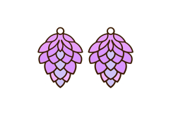 Delilah Flower Earrings Laser Cut Template Product Image 2