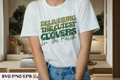 Retro Lucky PNG, Nurse St Patrick's SVG T-shirt Design Product Image 3
