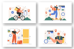15 Courier or Delivery Service Illustration Product Image 3