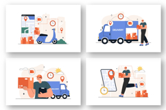 15 Courier or Delivery Service Illustration Product Image 4