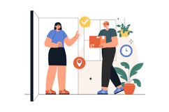 15 Courier or Delivery Service Illustration Product Image 5