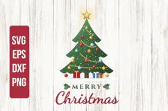 Merry Christmas Tree SVG Product Image 1