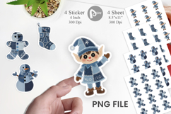 Denim Christmas Appliques Sticker Product Image 1