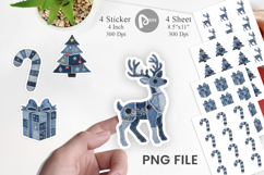 Denim Christmas Appliques Sticker Product Image 1