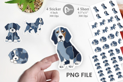 Denim Dog Friends Sticker Product Image 1