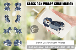 Denim Dog Friends Glass Can Product Image 1