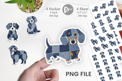 Denim Dog Friends Sticker Product Image 1