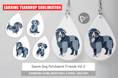 Denim Dog Friends Earring Product Image 1