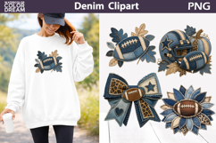 Fall Football Clipart | Autumn Pumpkin Sublimation Product Image 1