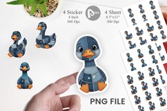 Denim Goose Collage Sticker Product Image 1