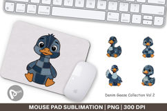 Denim Goose Collage Mouse Pad Product Image 1