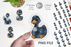 Denim Goose Collage Sticker Product Image 1