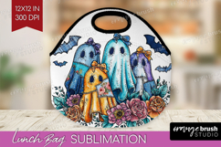 Denim Ghost Halloween Lunch Bag Spooky Season Lunch Bug PNG Product Image 1