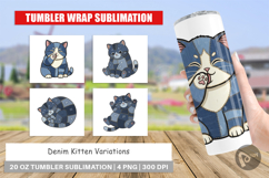 Chubby Kitten Denim Tumbler Product Image 1