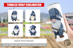 Denim Patch Gnomes Tumbler Product Image 1